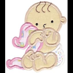 Baby and Blanket Applique
