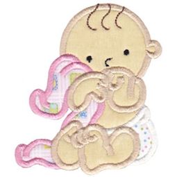 Baby and Blanket Applique