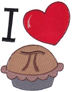 Filled Stitch I Heart Pi