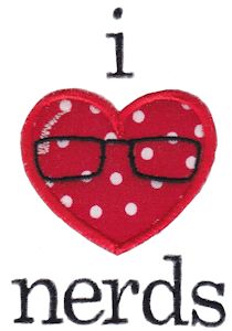 Applique I Love Nerds
