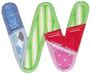 Patches Alphabet Applique W