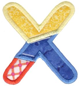 Patches Alphabet Applique X