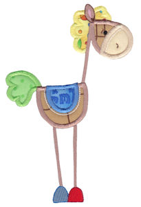 Patchy Horse Applique 5x7 1