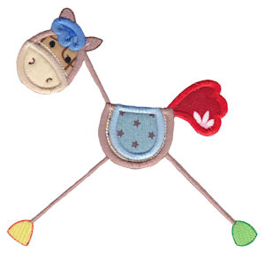 Patchy Horse Applique 5x7 10