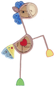 Patchy Horse Applique 5x7 2
