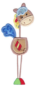 Patchy Horse Applique 5x7 3