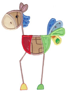 Patchy Horse Applique 5x7 6