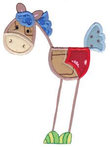 Patchy Horse Applique 5x7 8