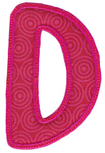 Patty Cake Alpha Applique Capital D