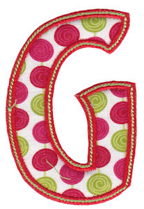 Patty Cake Alpha Applique Capital G