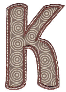 Patty Cake Alpha Applique Capital K