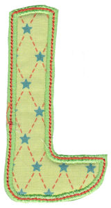 Patty Cake Alpha Applique Capital L