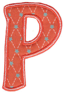 Patty Cake Alpha Applique Capital P