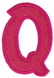 Patty Cake Alpha Applique Capital Q