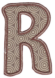 Patty Cake Alpha Applique Capital R