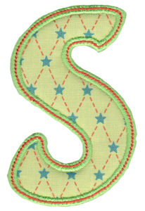 Patty Cake Alpha Applique Capital S