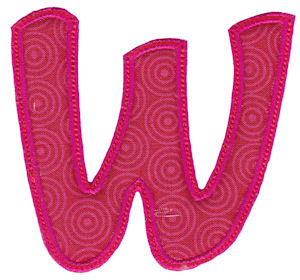 Patty Cake Alpha Applique Capital W