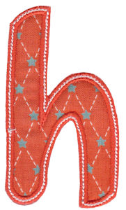 Patty Cake Alpha Applique Lower Case h