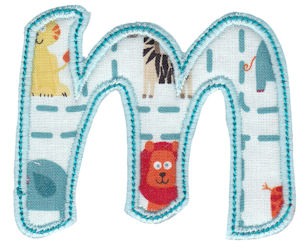 Patty Cake Alpha Applique Lower Case m