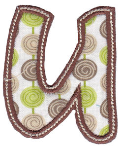 Patty Cake Alpha Applique Lower Case u