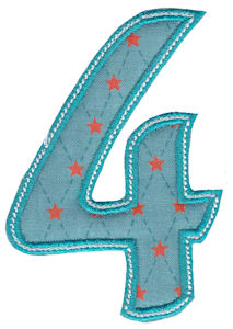 Patty Cake Alpha Applique Number 4