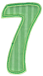 Patty Cake Alpha Applique Number 7