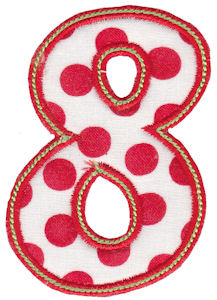 Patty Cake Alpha Applique Number 8