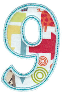 Patty Cake Alpha Applique Number 9