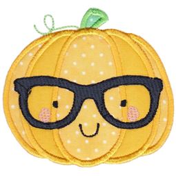 Hipster Pumpkin Applique