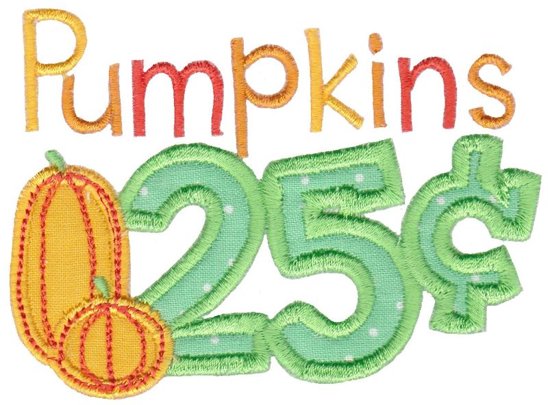 Pumpkins 25c Applique