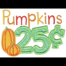 Pumpkins 25c Applique