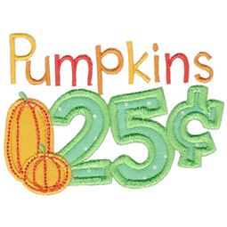 Pumpkins 25c Applique