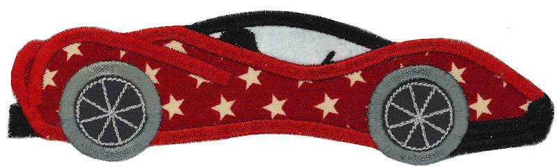 Race Cars Applique 9 5x7 