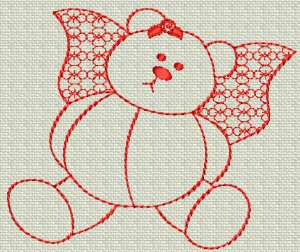 Redwork Bears 16