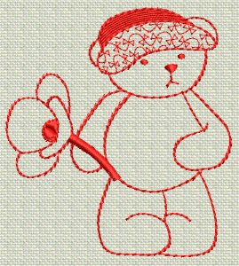 Redwork Bears 6