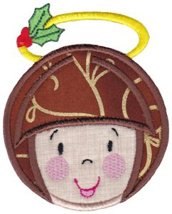 Round Christmas Applique 1