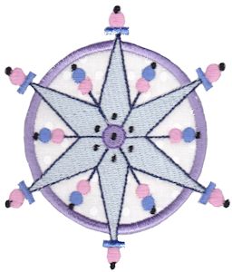 Round Christmas Applique 14