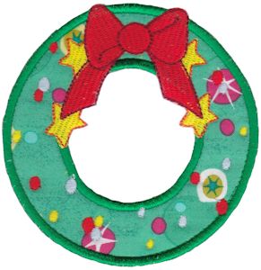 Round Christmas Applique 16