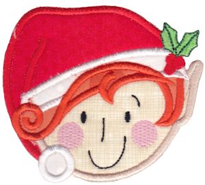 Round Christmas Applique 6