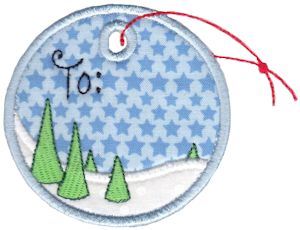 Round Christmas Applique 8