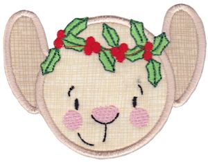 Round Christmas Applique 9