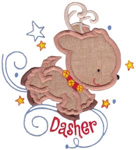 Santas Sleigh Applique 5x7 1