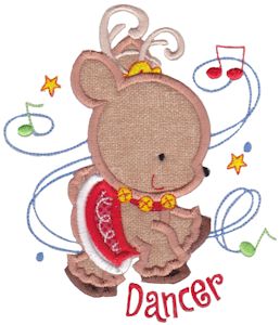 Santas Sleigh Applique 5x7 2