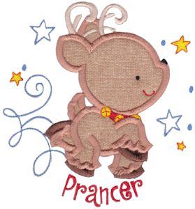 Santas Sleigh Applique 5x7 3