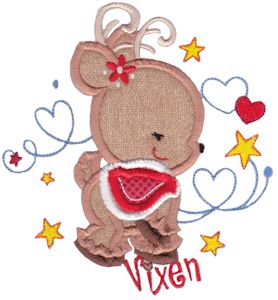 Santas Sleigh Applique 5x7 4