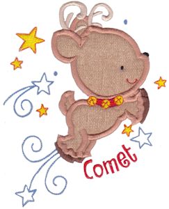 Santas Sleigh Applique 5x7 5