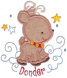 Santas Sleigh Applique 5x7 7