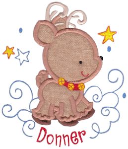 Santas Sleigh Applique 5x7 7b