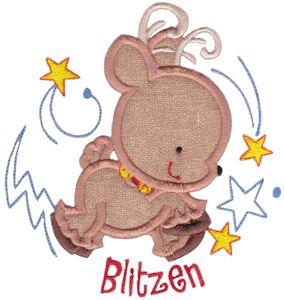 Santas Sleigh Applique 5x7 8