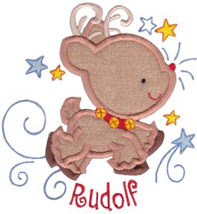 Santas Sleigh Applique 5x7 9